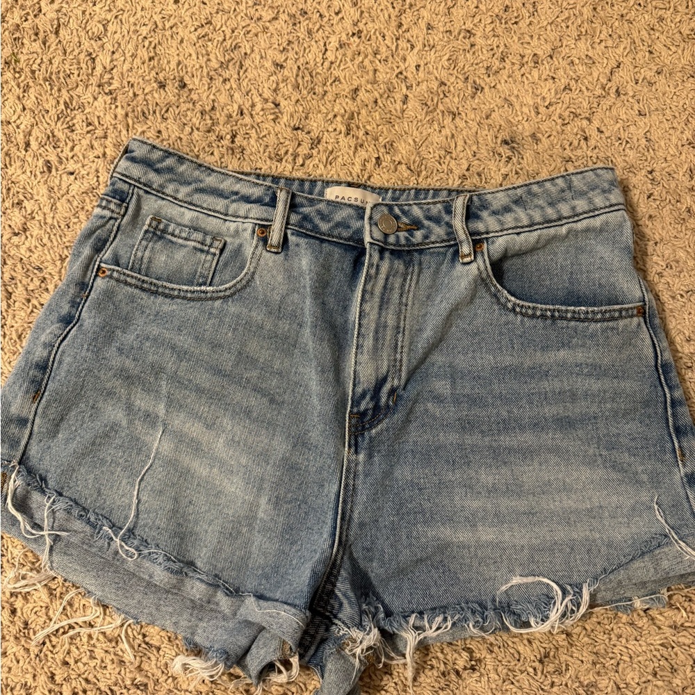 PacSun Women's Light Blue Mom Shorts